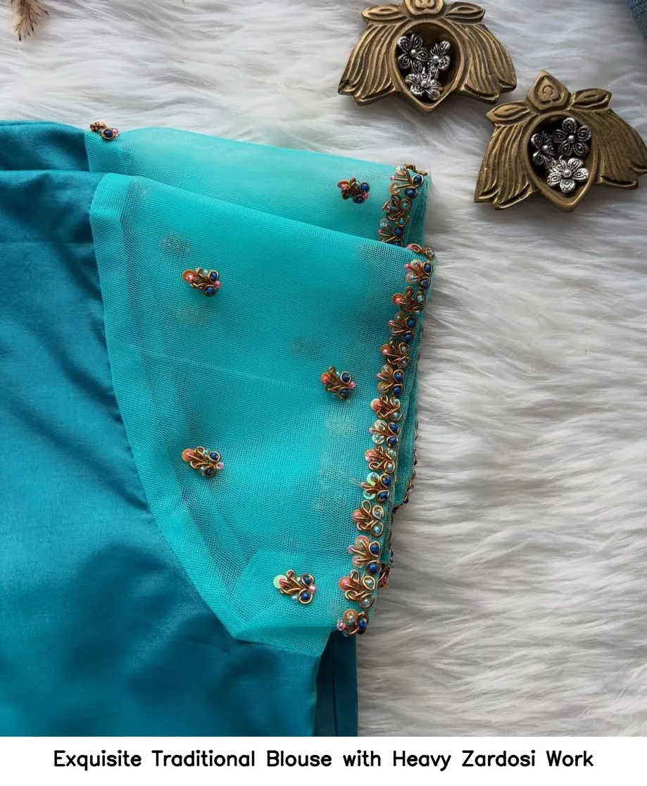 Exquisite Traditional Blouse with Heavy Zardosi Work