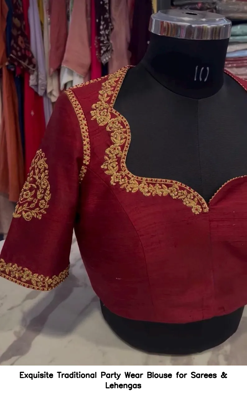 Exquisite Traditional Party Wear Blouse for Sarees & Lehengas 1