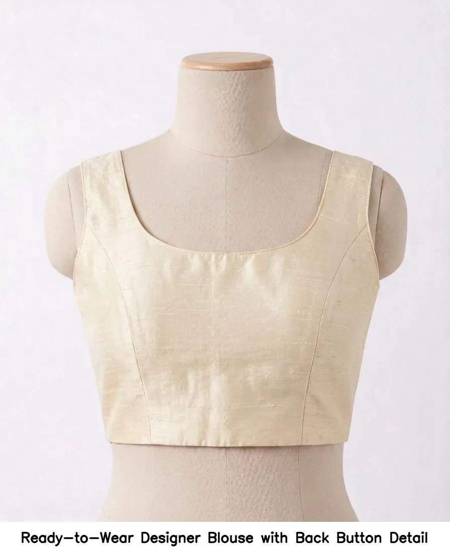 Ready-to-Wear Designer Blouse with Back Button Detail