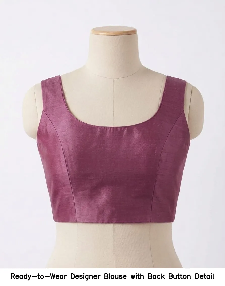 Ready-to-Wear Designer Blouse with Back Button Detail 3