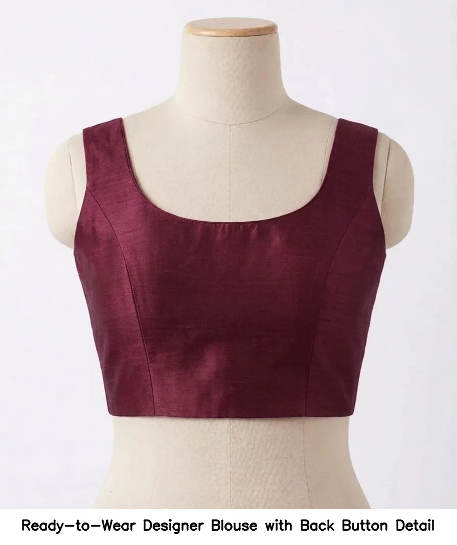 Ready-to-Wear Designer Blouse with Back Button Detail 5