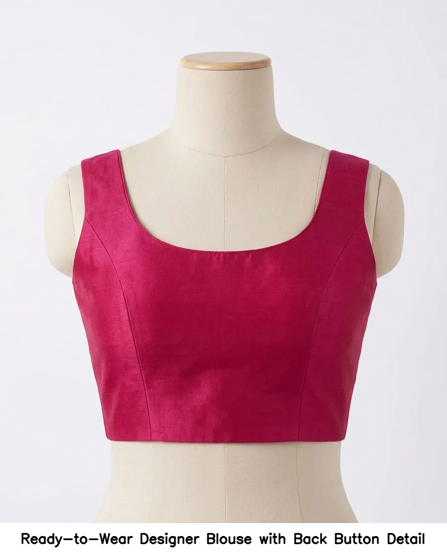 Ready-to-Wear Designer Blouse with Back Button Detail 6