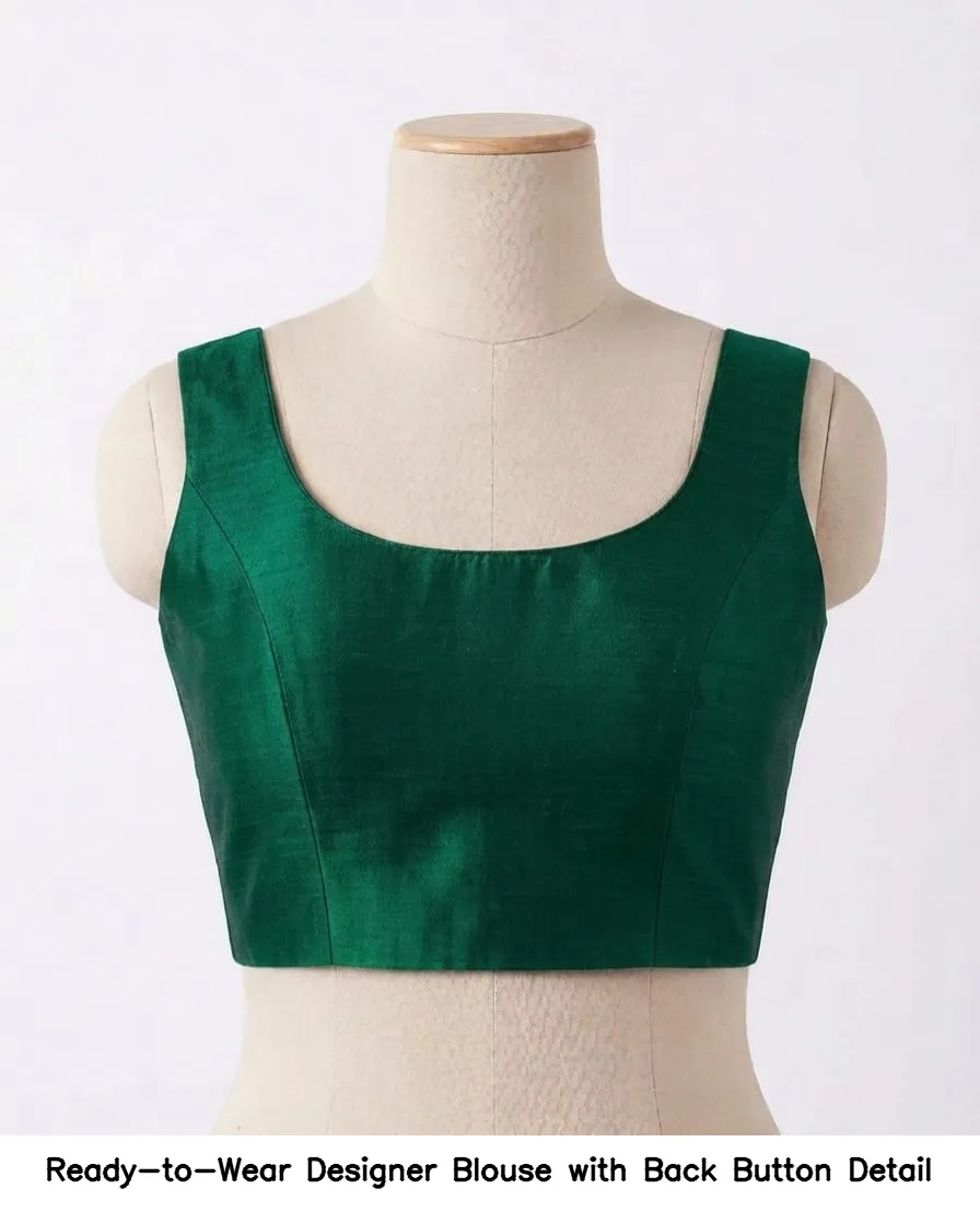 Ready-to-Wear Designer Blouse with Back Button Detail 7