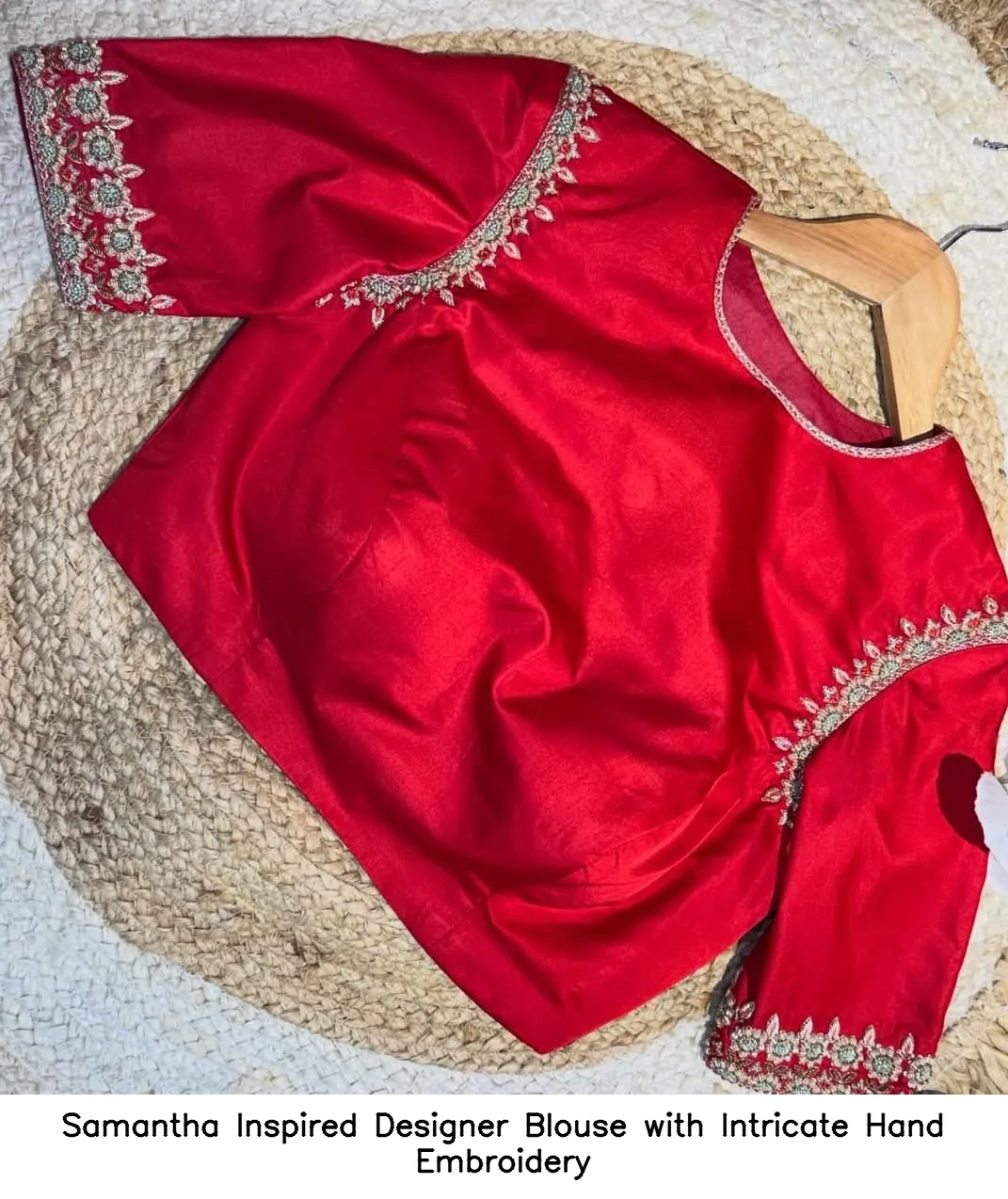 Samantha Inspired Designer Blouse with Intricate Hand Embroidery 1
