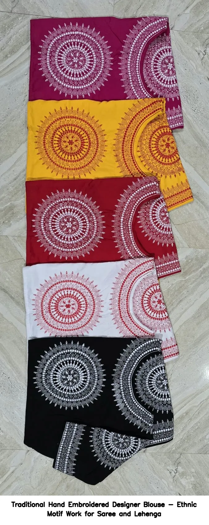 Traditional Hand Embroidered Designer Blouse - Ethnic Motif Work for Saree and Lehenga