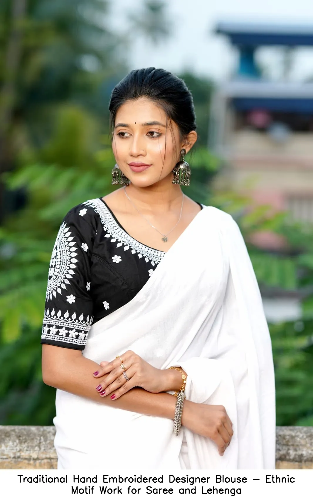 Traditional Hand Embroidered Designer Blouse - Ethnic Motif Work for Saree and Lehenga 11