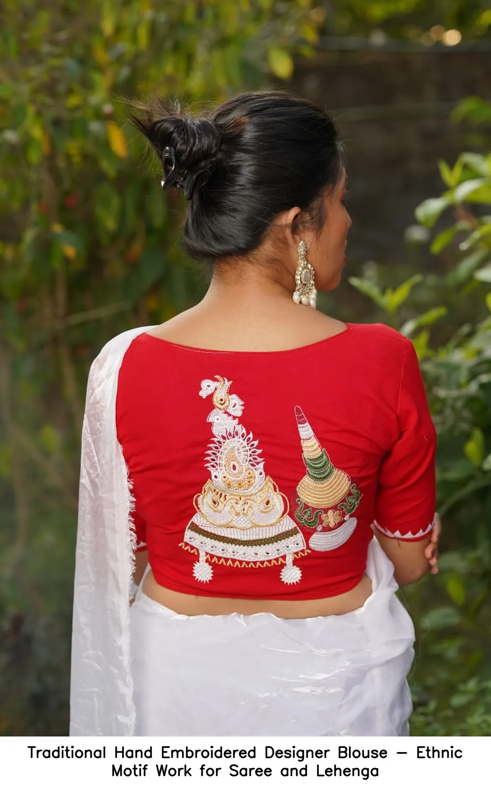 Traditional Hand Embroidered Designer Blouse - Ethnic Motif Work for Saree and Lehenga 9
