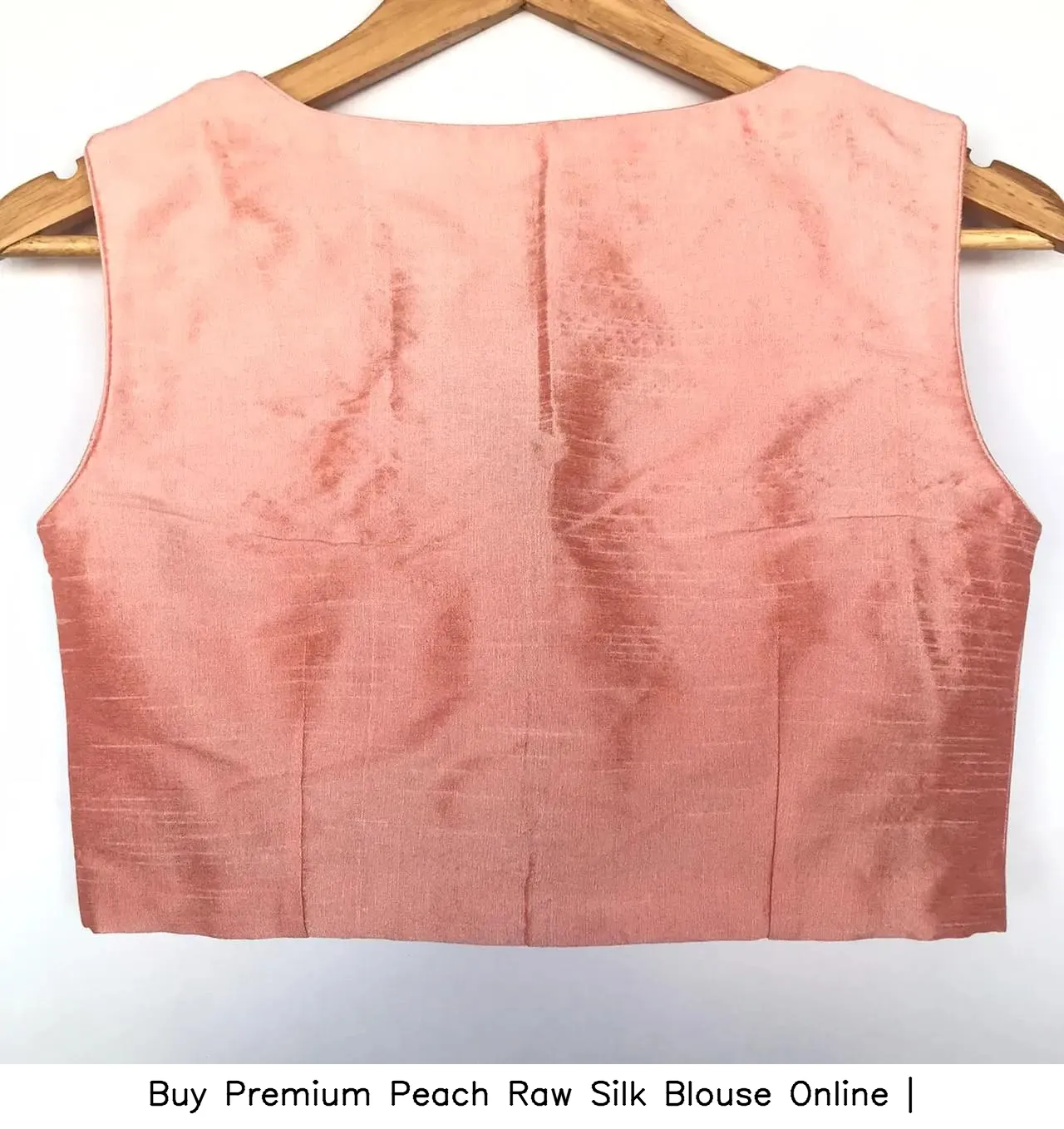 Buy Premium Peach Raw Silk Blouse Online | 2