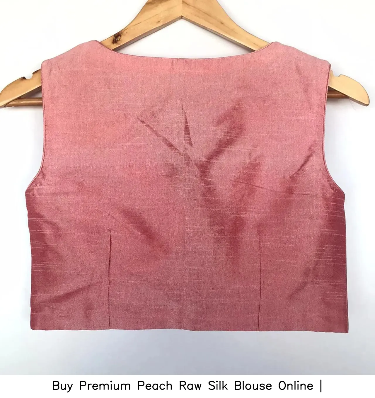 Buy Premium Peach Raw Silk Blouse Online | 6