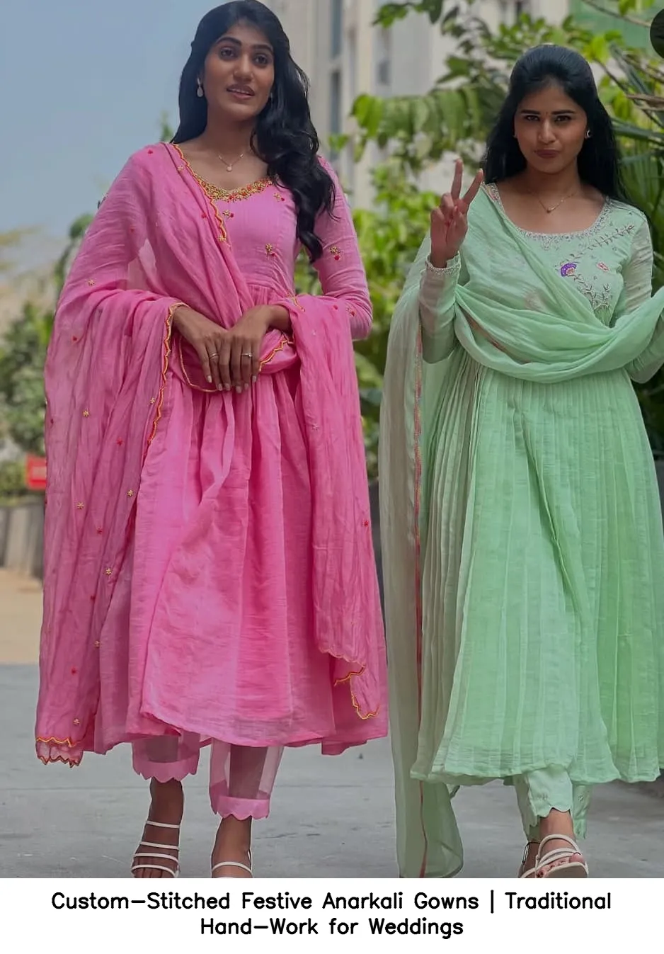 Custom-Stitched Festive Anarkali Gowns | Traditional Hand-Work for Weddings 2