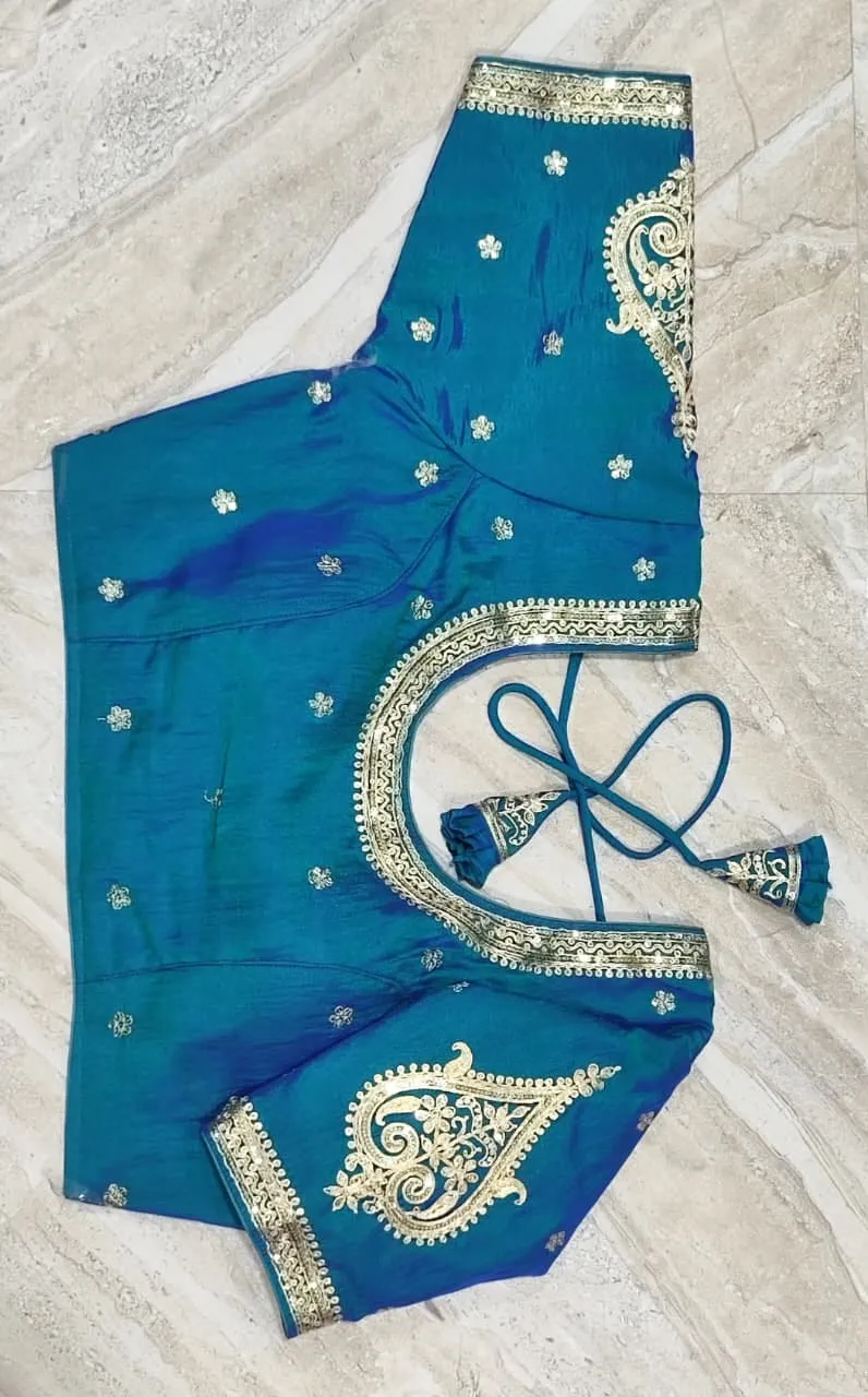 Designer Readymade Saree Blouses with Traditional Aari and Zardosi Embroidery – Premium Festive Wear