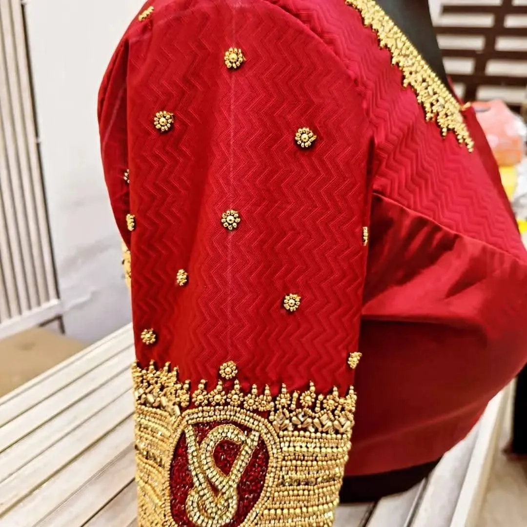 Exquisite Red Designer Bridal Blouse | Heavy Handwork Blouse for Weddings