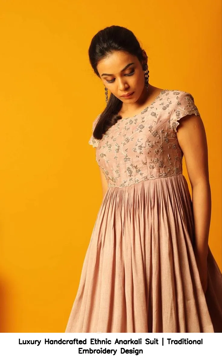 Luxury Handcrafted Ethnic Anarkali Suit | Traditional Embroidery Design 2