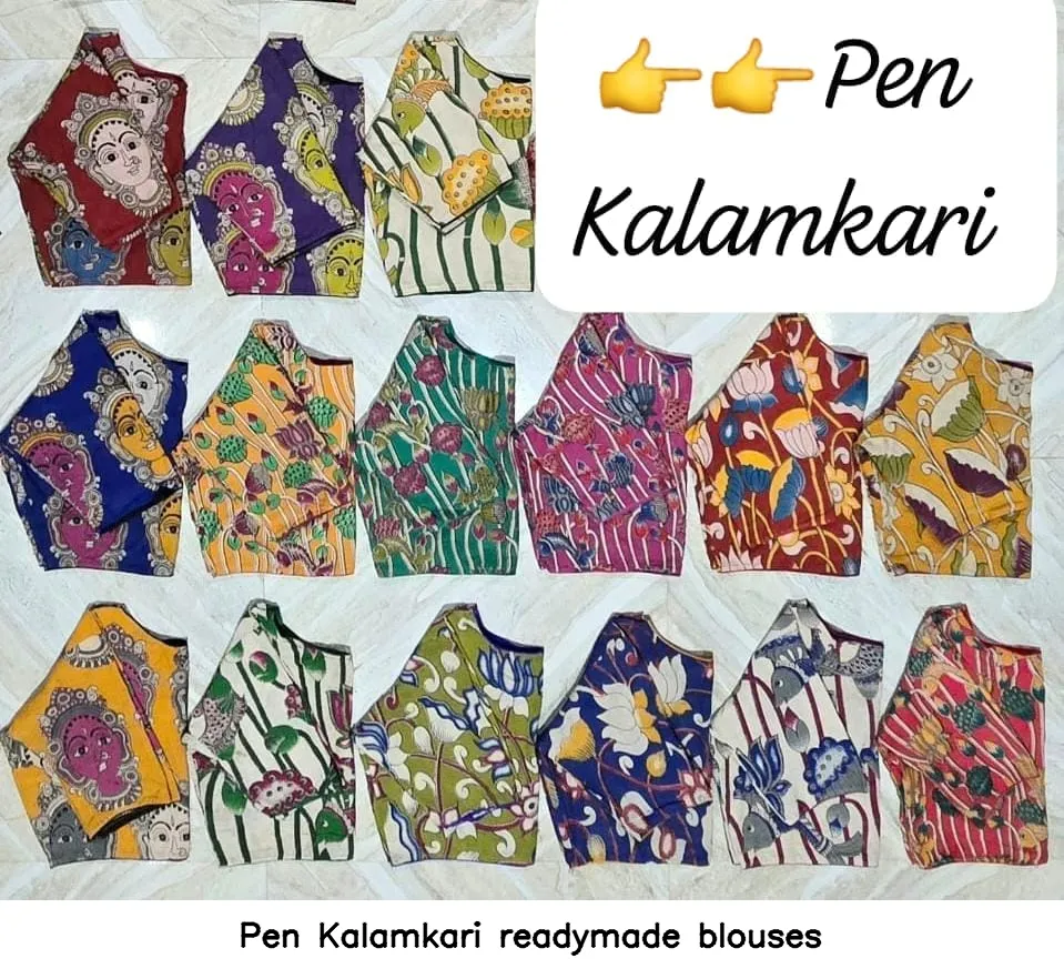Pen Kalamkari readymade blouses 2
