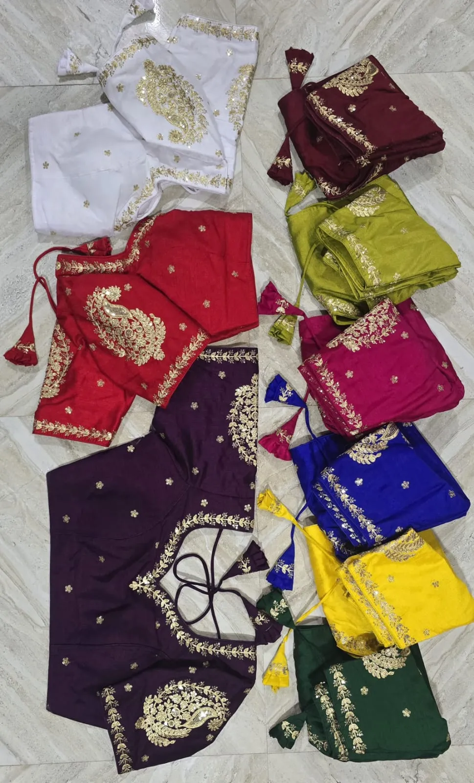 Premium Aari Work Readymade Saree Blouse Collection – Embroidered Silk Designer Blouses 1