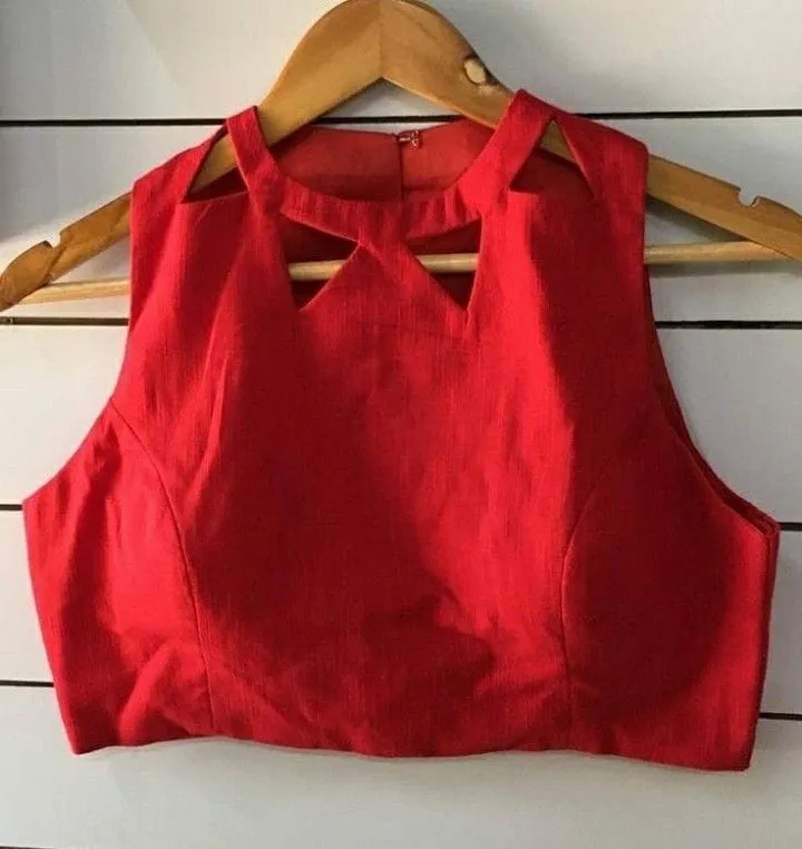 Premium Cut-Out Sleeveless Blouse | Ready-to-Wear Ethnic Choli 1