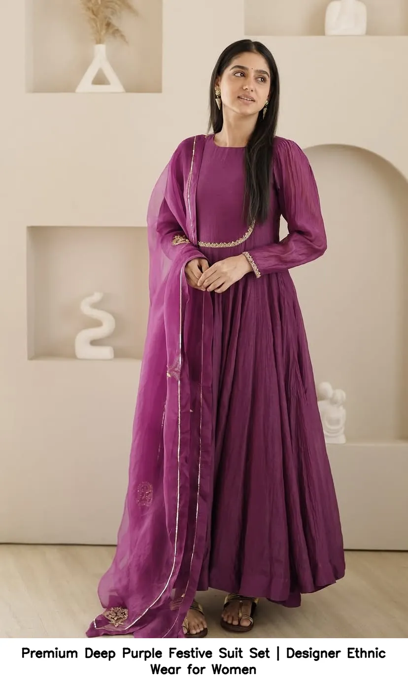 Premium Deep Purple Festive Suit Set | Designer Ethnic Wear for Women 2