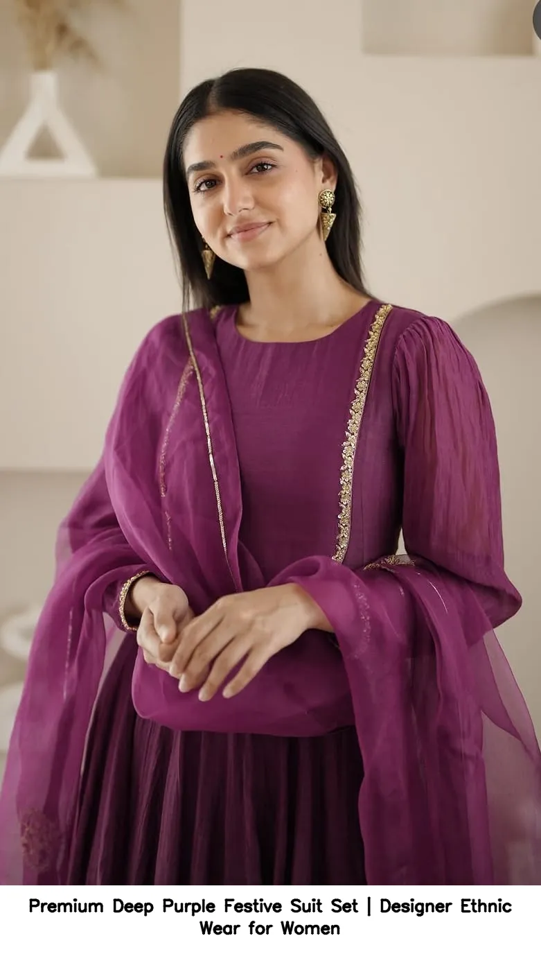 Premium Deep Purple Festive Suit Set | Designer Ethnic Wear for Women 4