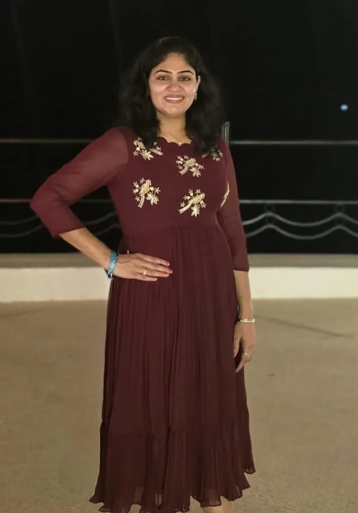Premium Maroon Embroidered Ethnic Dress with Pleated Hem for Festive Wear