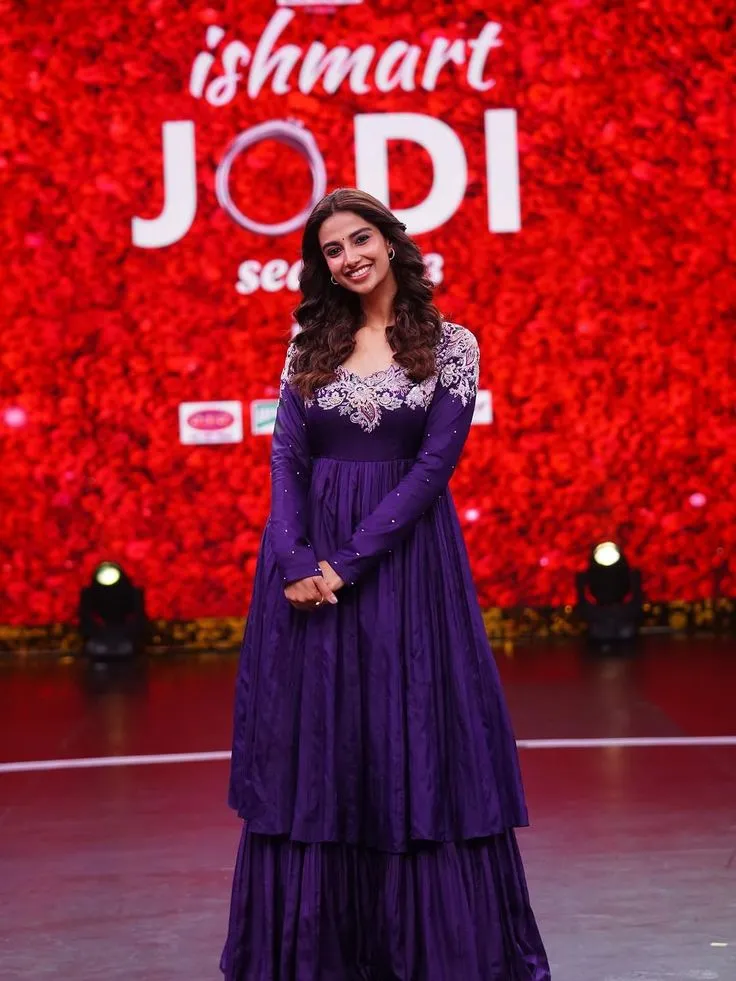 Premium Violet Embroidered Anarkali Gown | Hand-Crafted Festive Wear 1