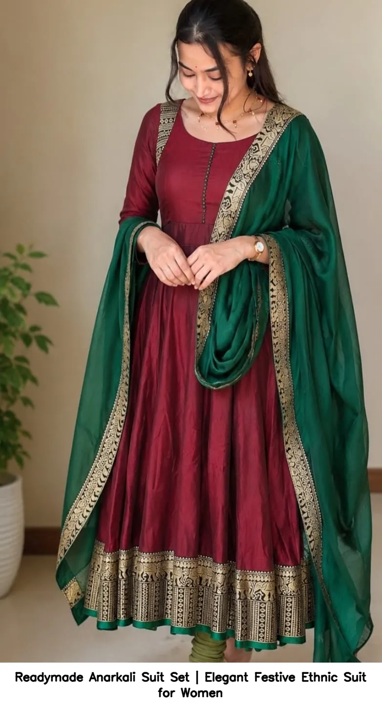 Readymade Anarkali Suit Set | Elegant Festive Ethnic Suit for Women 2