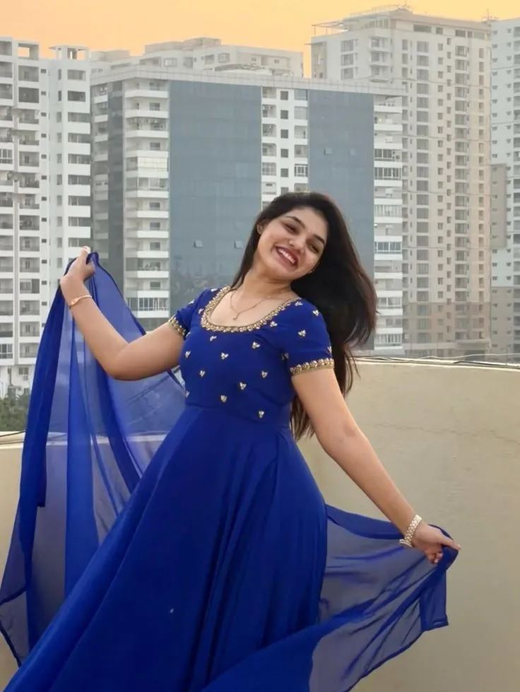 Royal Blue Embroidered Anarkali Gown Set with Dupatta – Designer Festive & Party Wear Suit