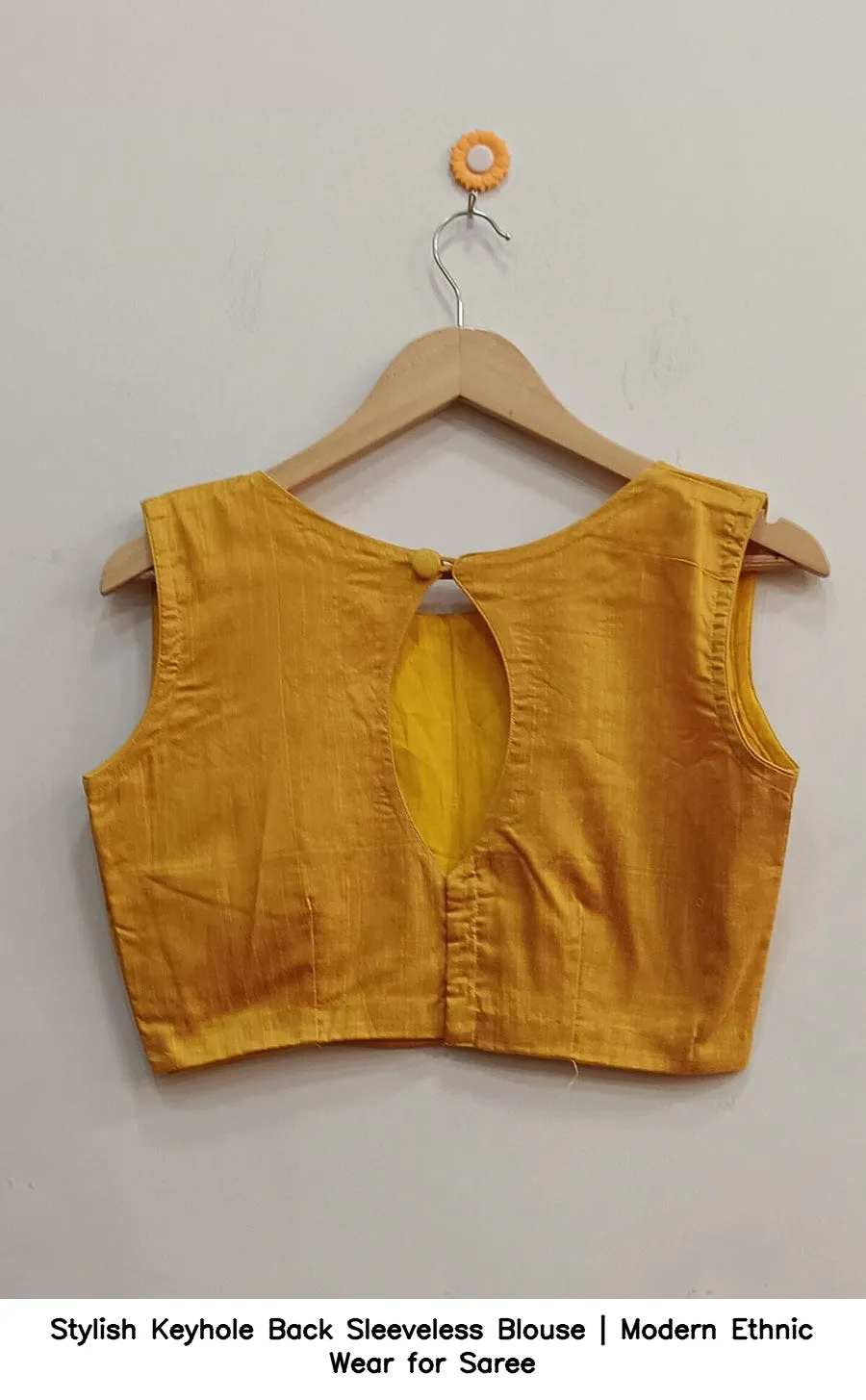 Stylish Keyhole Back Sleeveless Blouse | Modern Ethnic Wear for Saree 7