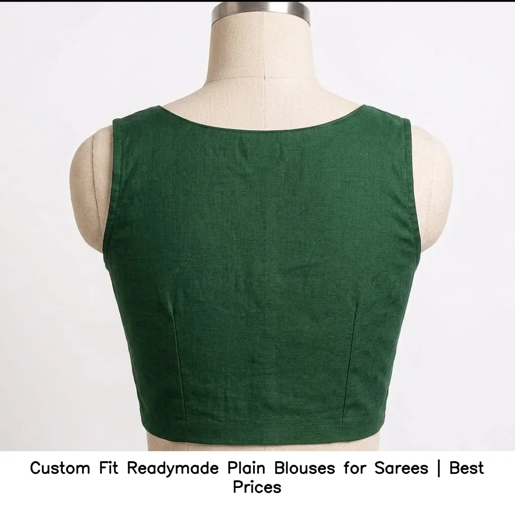 Custom Fit Readymade Plain Blouses for Sarees | Best Prices 2