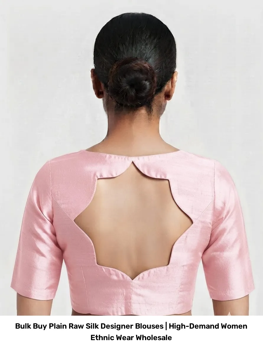 Bulk Buy Plain Raw Silk Designer Blouses | High-Demand Women Ethnic Wear Wholesale 5