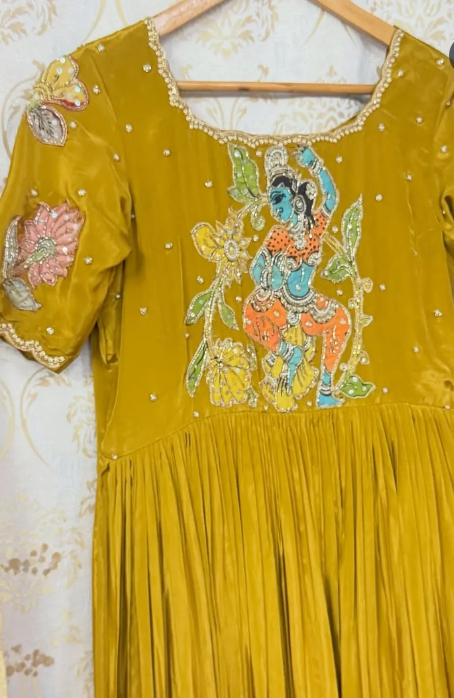 Designer Appliqué Kalamkari Silk Gown Collection | Wholesale Ethnic Wear Online