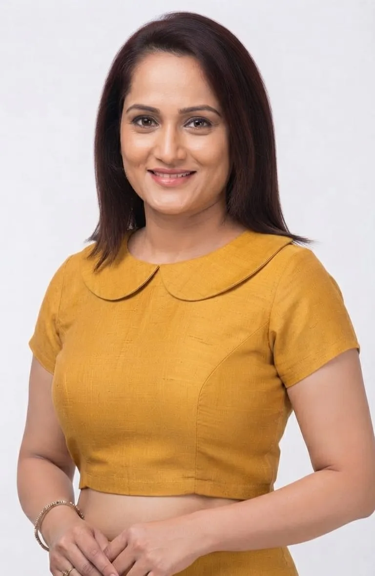 Designer Peter Pan Collar Blouse | Handloom Cotton & Silk Readymade Saree Blouses Online