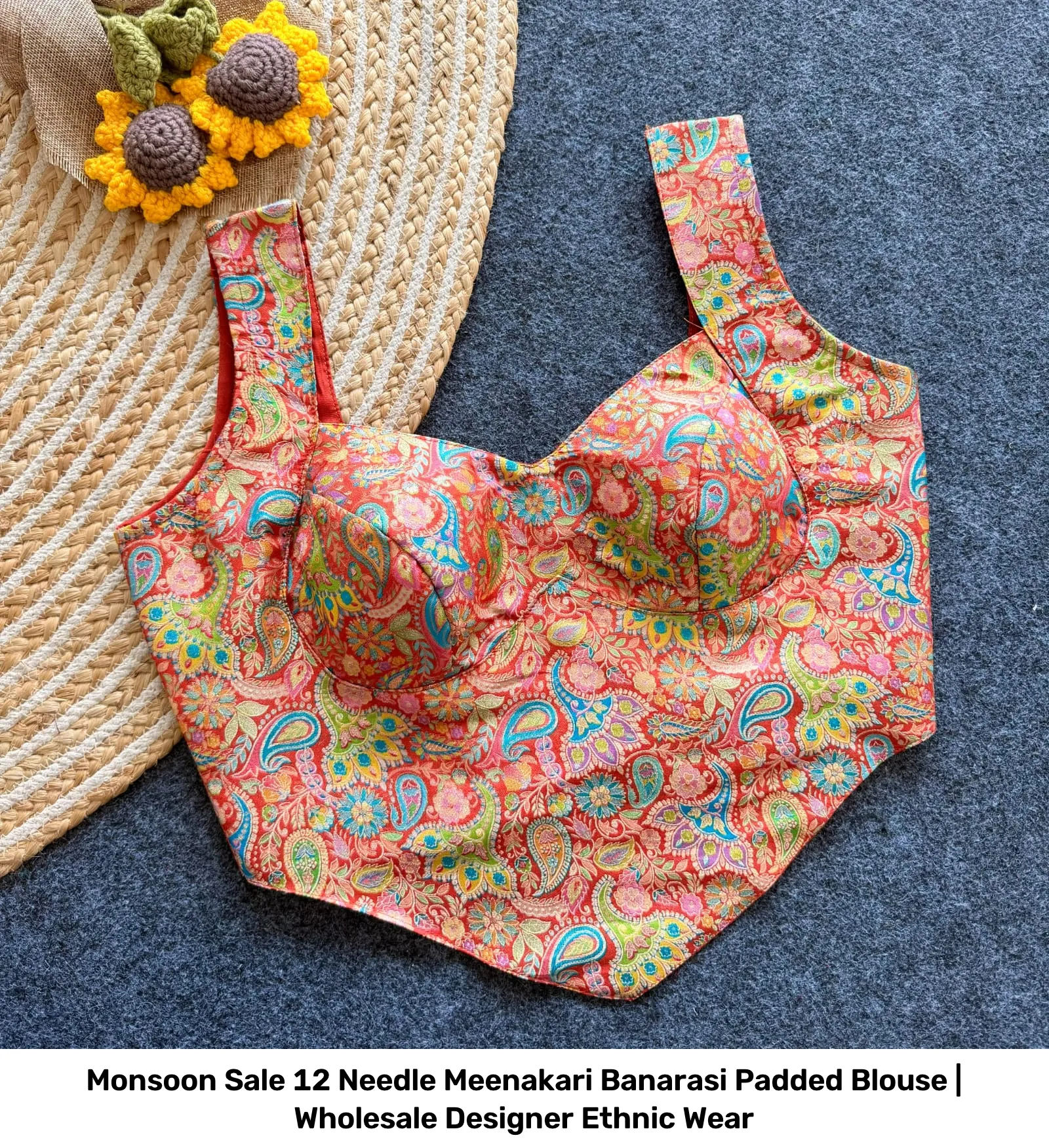 Monsoon Sale 12 Needle Meenakari Banarasi Padded Blouse | Wholesale Designer Ethnic Wear 3