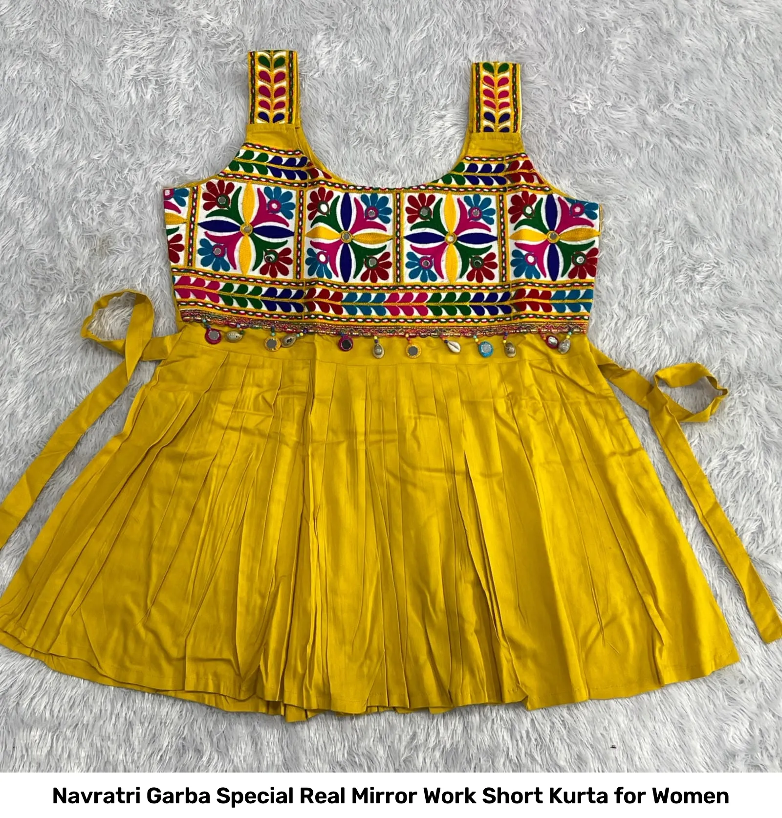 Navratri Garba Special Real Mirror Work Short Kurta for Women 5