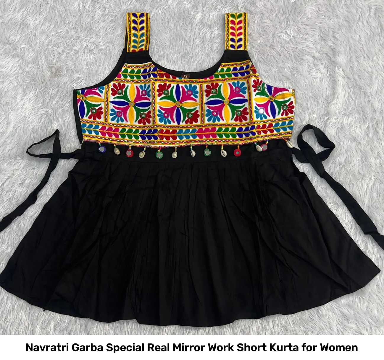 Navratri Garba Special Real Mirror Work Short Kurta for Women 6