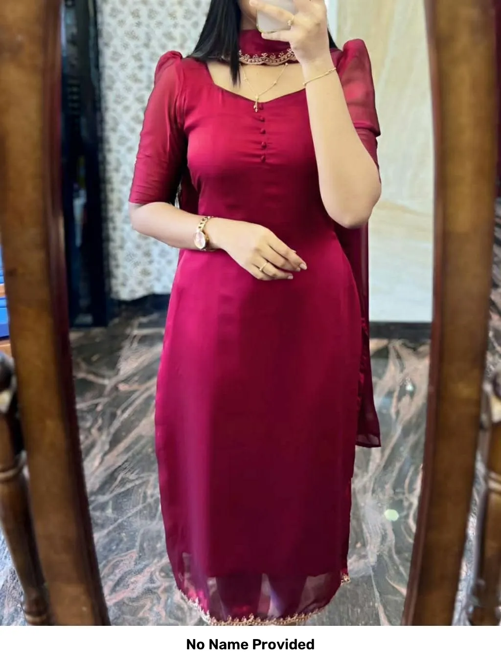Pink Ready To wear  kurti with Dupatta 3