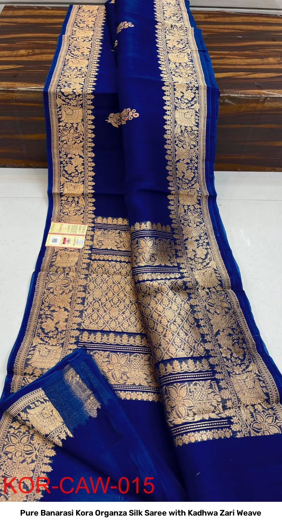 Pure Banarasi Kora Organza Silk Saree with Kadhwa Zari Weave 25