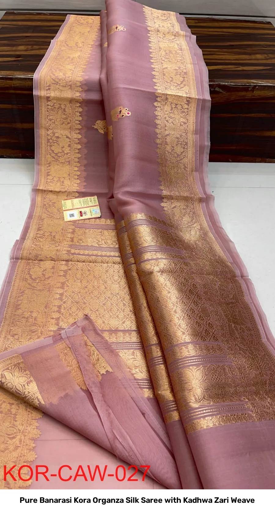 Pure Banarasi Kora Organza Silk Saree with Kadhwa Zari Weave 27