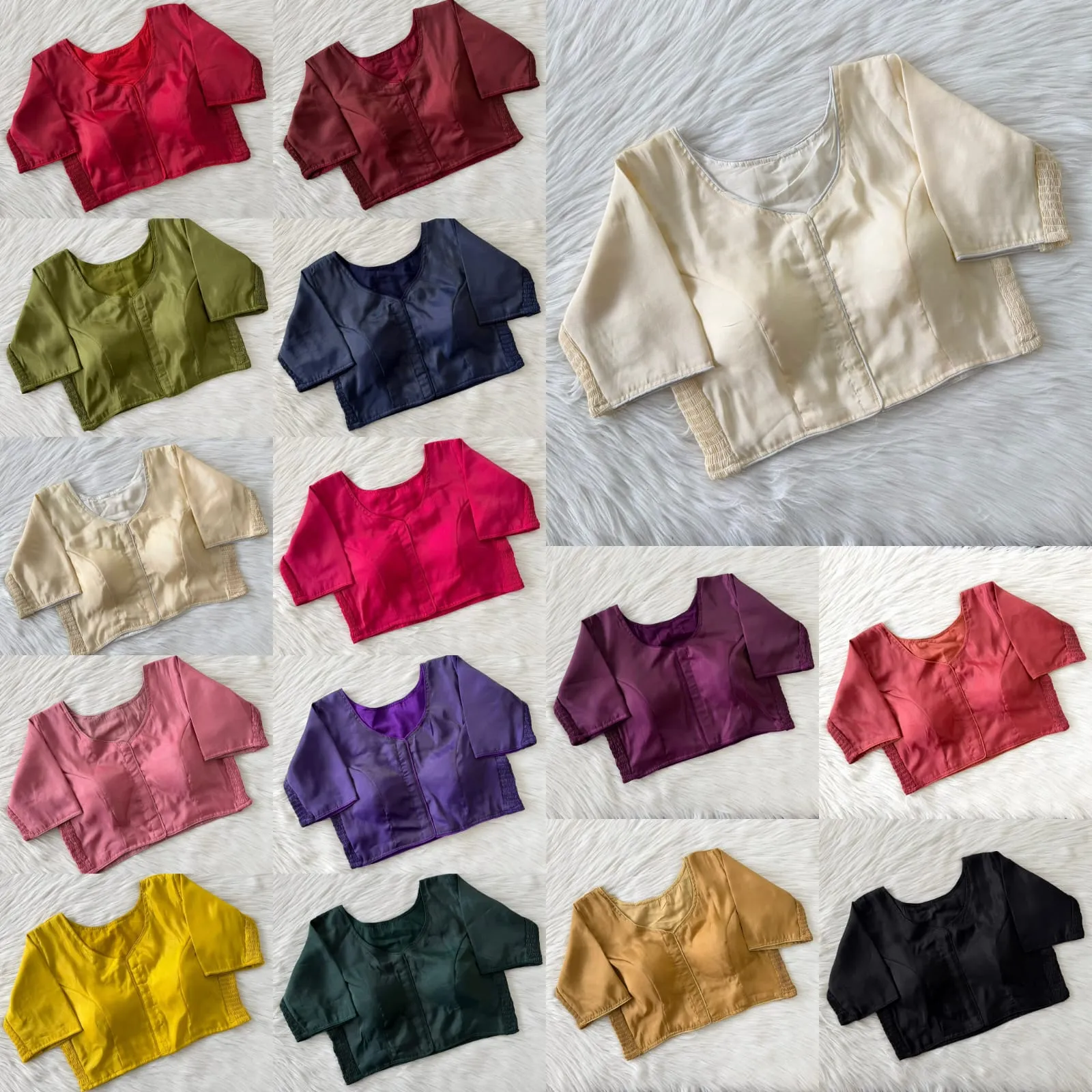 Ready-Made Padded Tissue Jari Silk Blouse | Stretchable Festive Ethnic Wear Wholesale