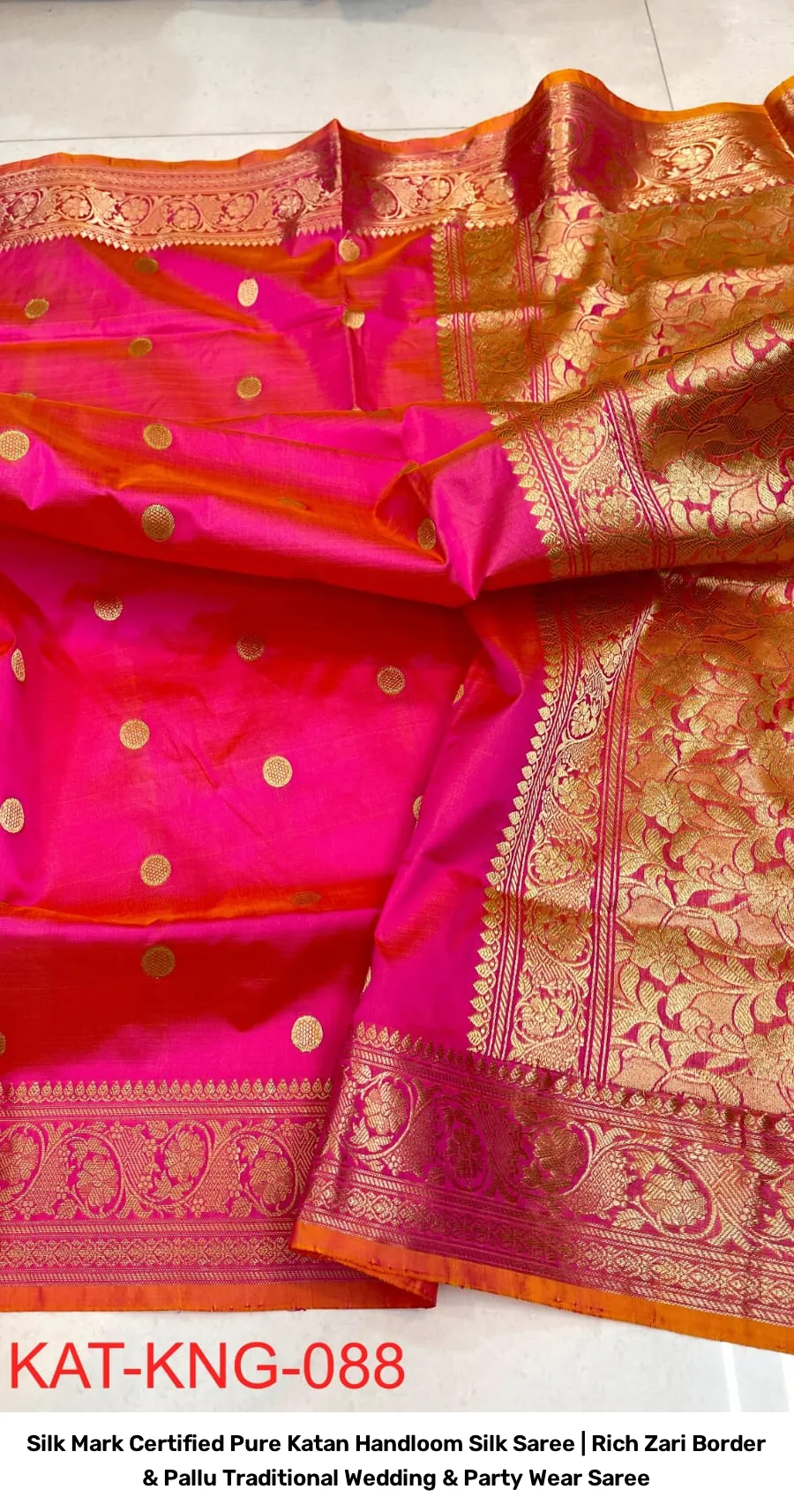Silk Mark Certified Pure Katan Handloom Silk Saree | Rich Zari Border & Pallu Traditional Wedding & Party Wear Saree 10