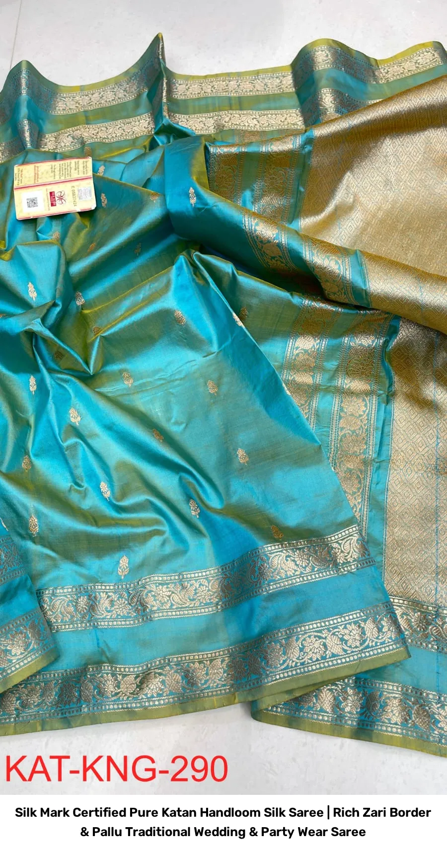 Silk Mark Certified Pure Katan Handloom Silk Saree | Rich Zari Border & Pallu Traditional Wedding & Party Wear Saree 11