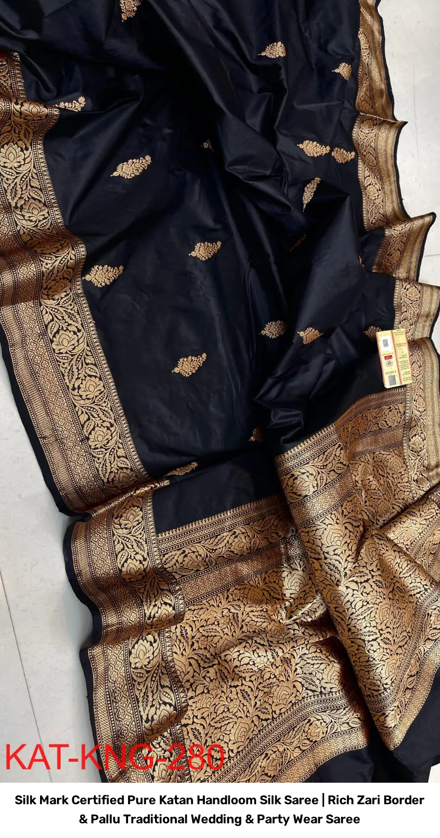 Silk Mark Certified Pure Katan Handloom Silk Saree | Rich Zari Border & Pallu Traditional Wedding & Party Wear Saree 13
