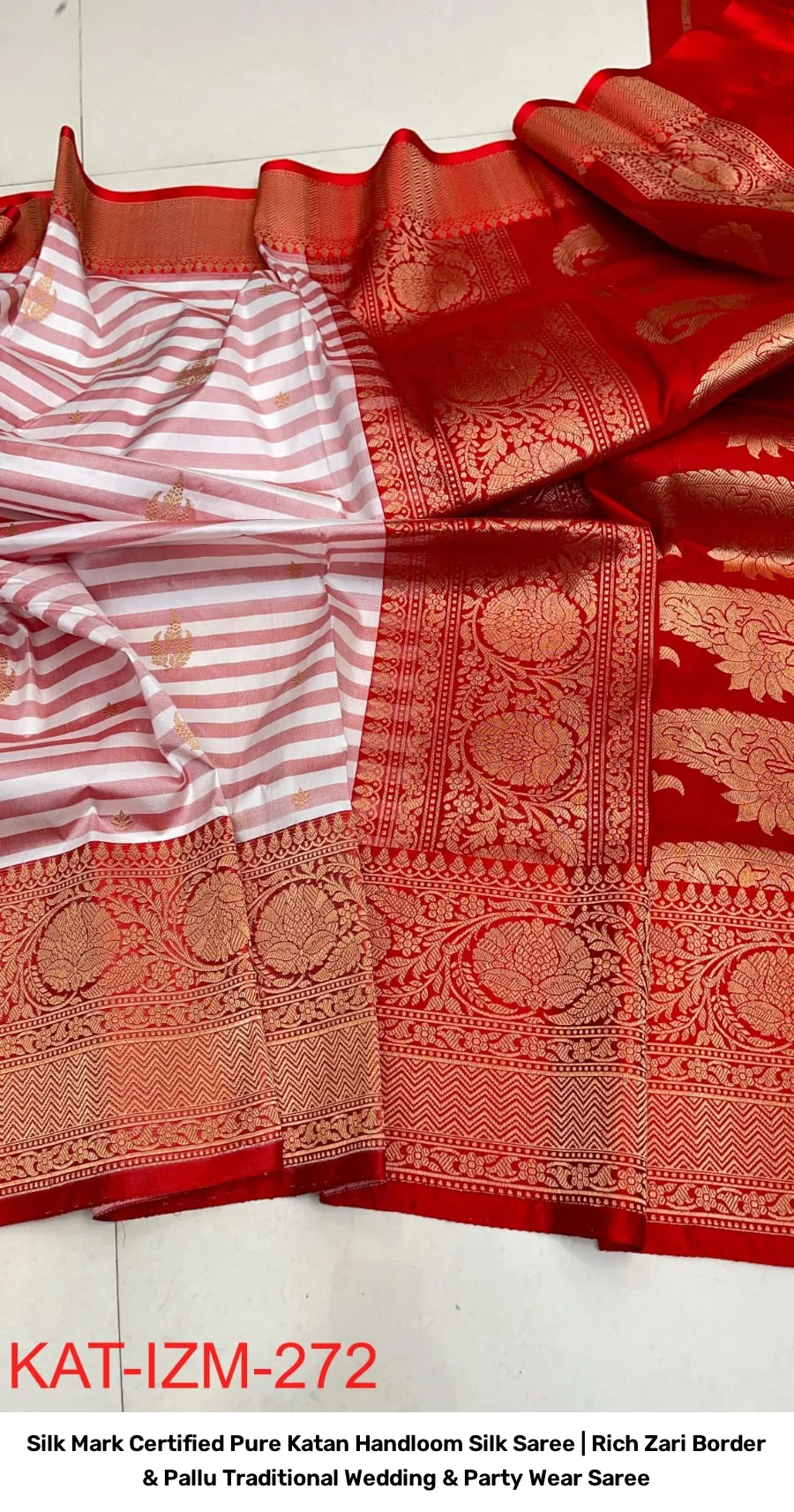Silk Mark Certified Pure Katan Handloom Silk Saree | Rich Zari Border & Pallu Traditional Wedding & Party Wear Saree 15