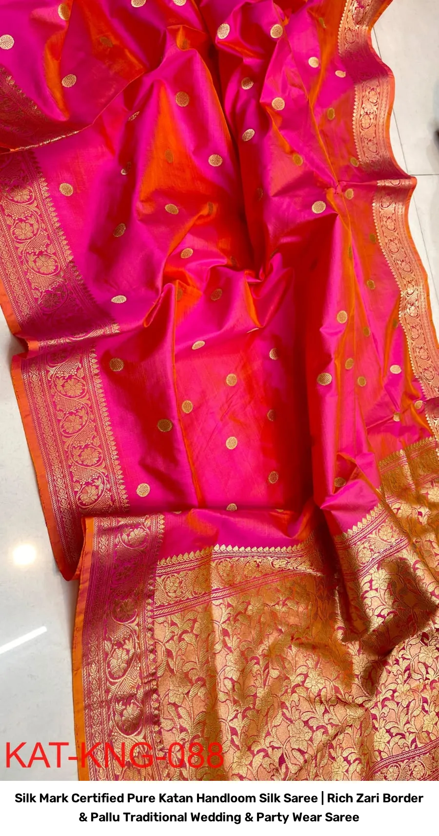Silk Mark Certified Pure Katan Handloom Silk Saree | Rich Zari Border & Pallu Traditional Wedding & Party Wear Saree 16