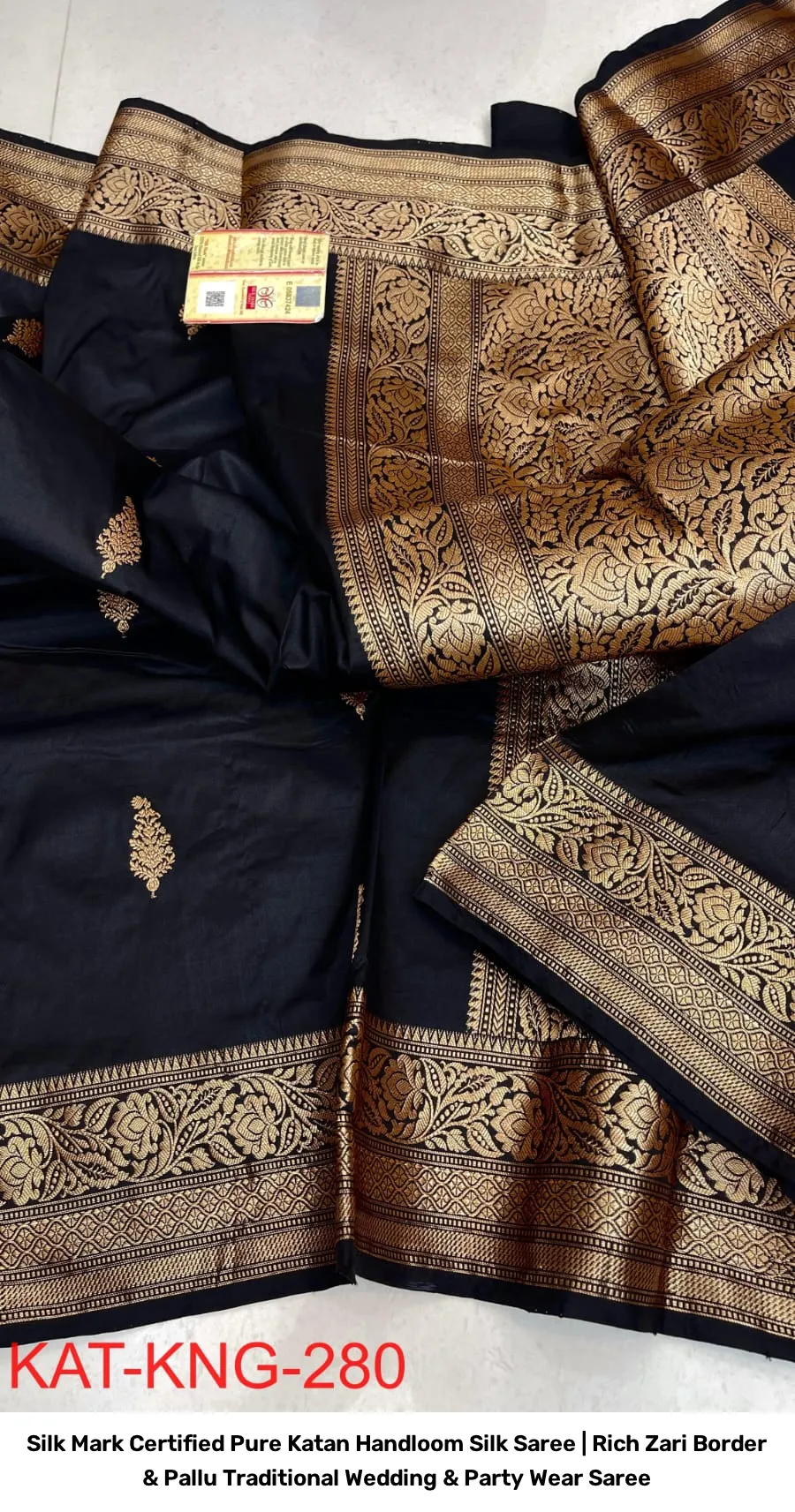 Silk Mark Certified Pure Katan Handloom Silk Saree | Rich Zari Border & Pallu Traditional Wedding & Party Wear Saree 19