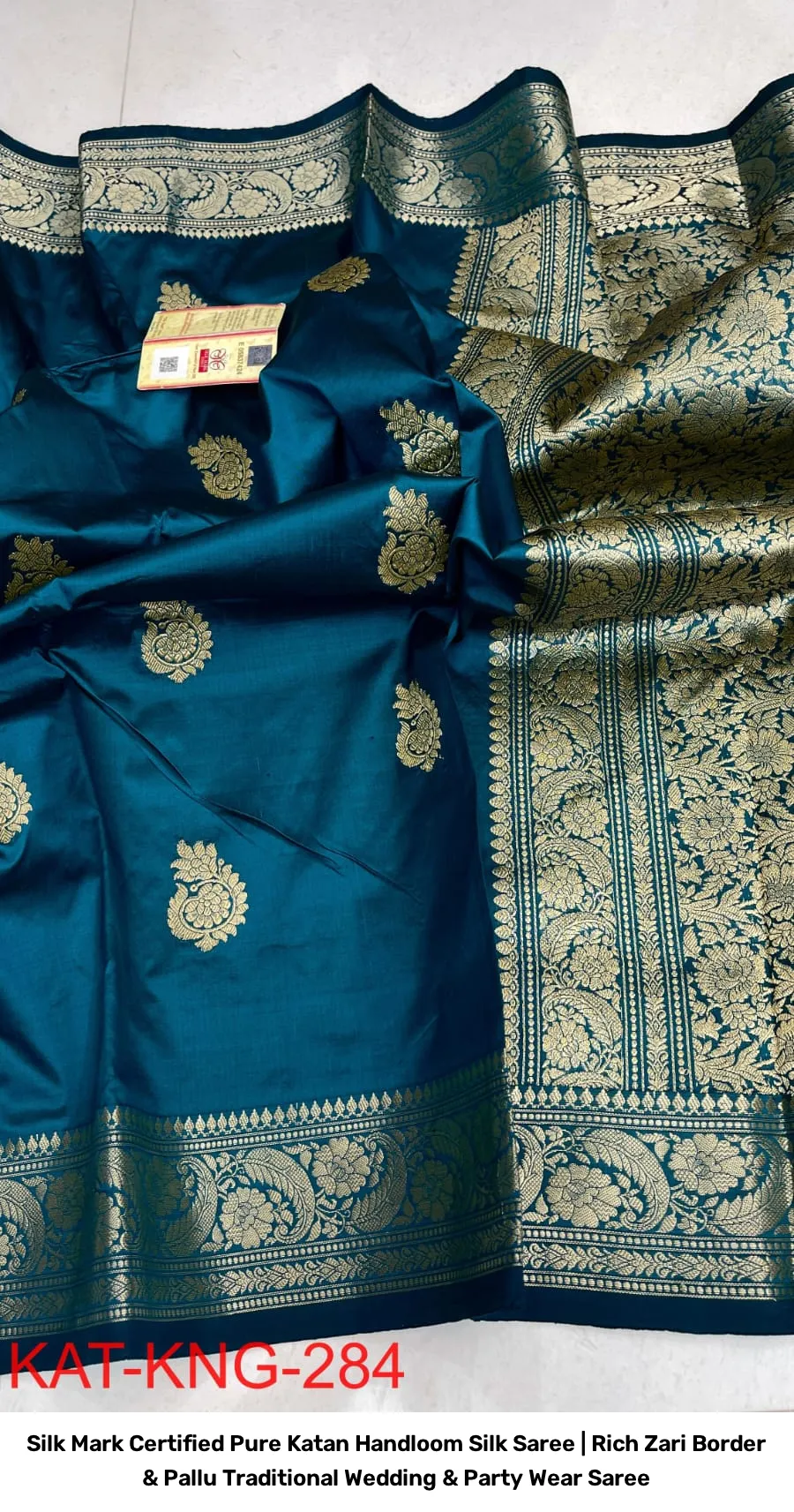 Silk Mark Certified Pure Katan Handloom Silk Saree | Rich Zari Border & Pallu Traditional Wedding & Party Wear Saree 21