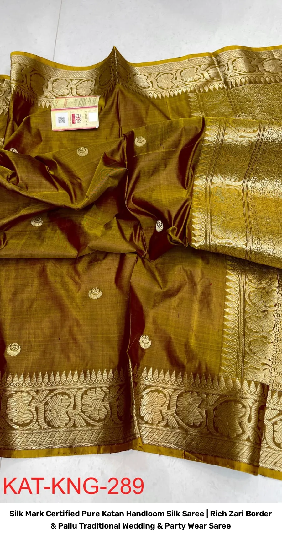 Silk Mark Certified Pure Katan Handloom Silk Saree | Rich Zari Border & Pallu Traditional Wedding & Party Wear Saree 24