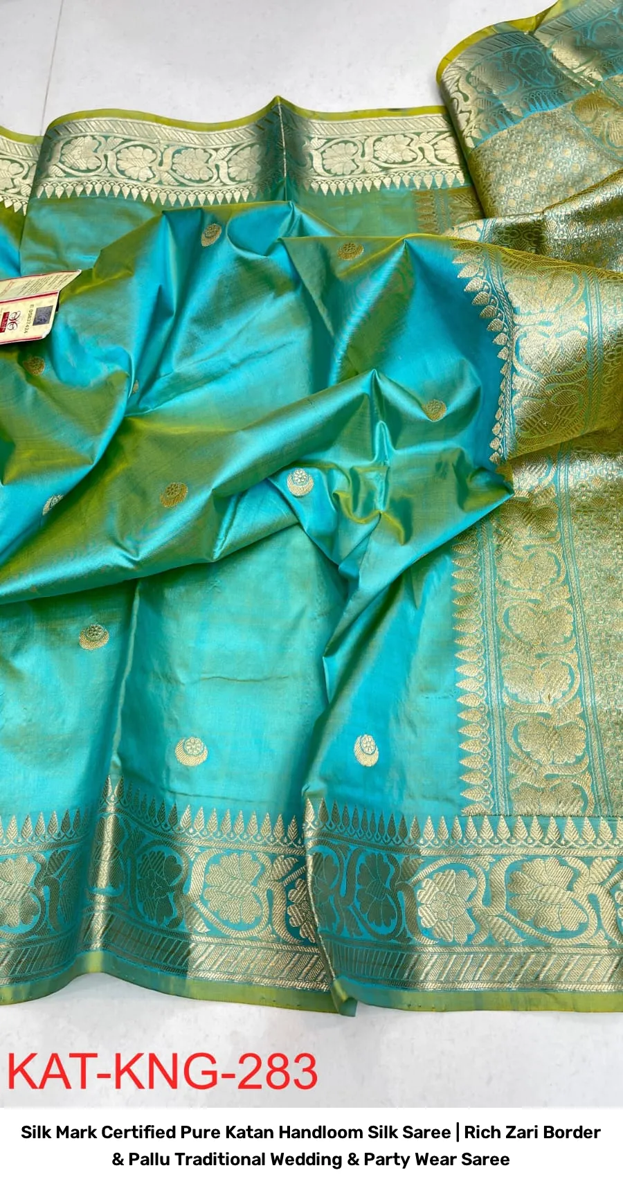 Silk Mark Certified Pure Katan Handloom Silk Saree | Rich Zari Border & Pallu Traditional Wedding & Party Wear Saree 25