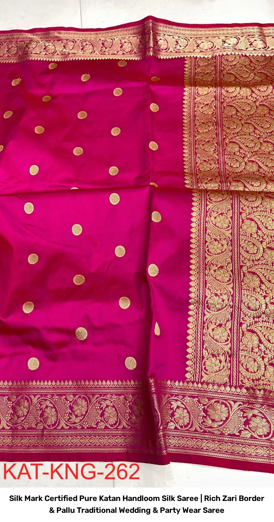Silk Mark Certified Pure Katan Handloom Silk Saree | Rich Zari Border & Pallu Traditional Wedding & Party Wear Saree 8