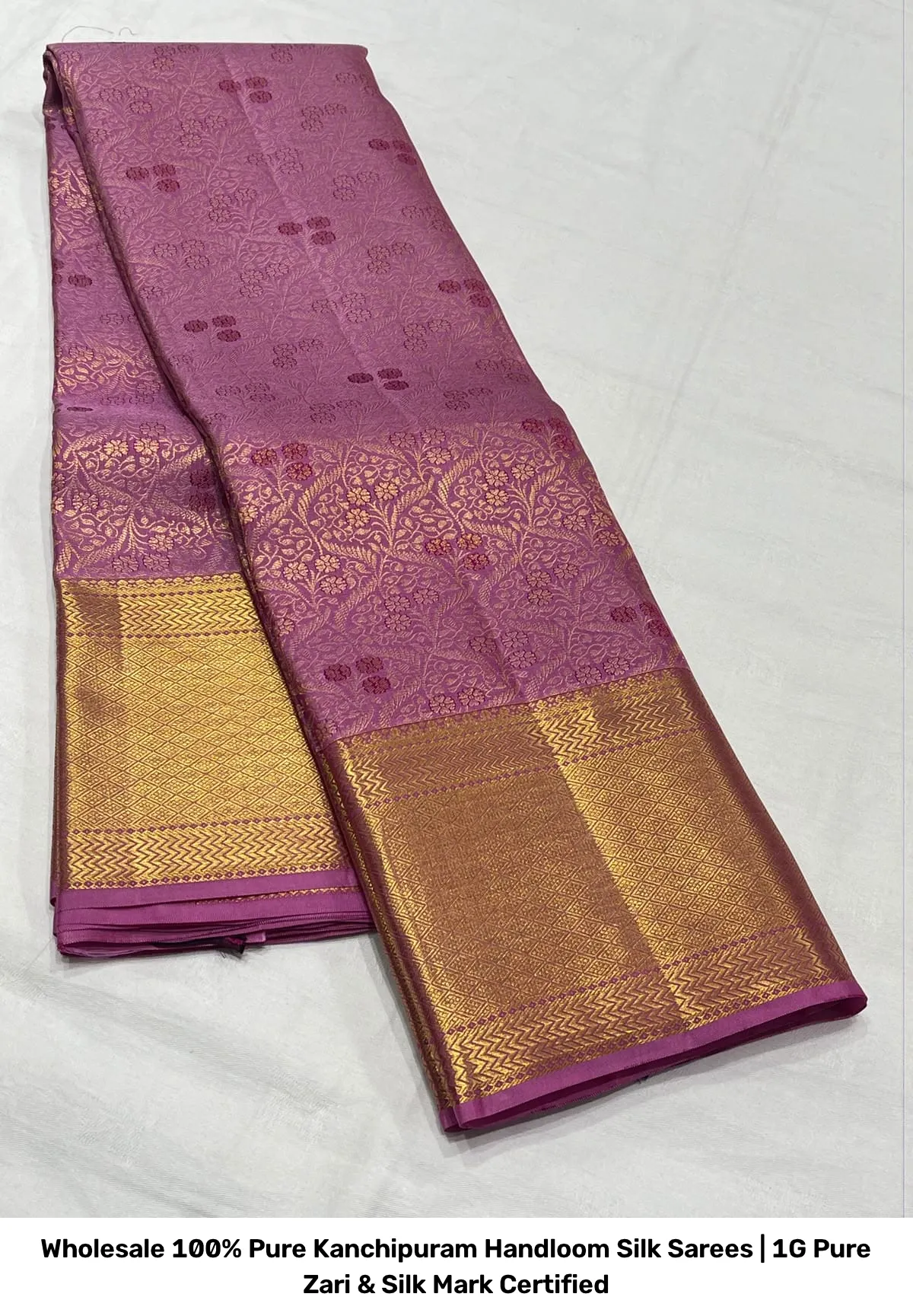 Wholesale 100% Pure Kanchipuram Handloom Silk Sarees | 1G Pure Zari & Silk Mark Certified 17