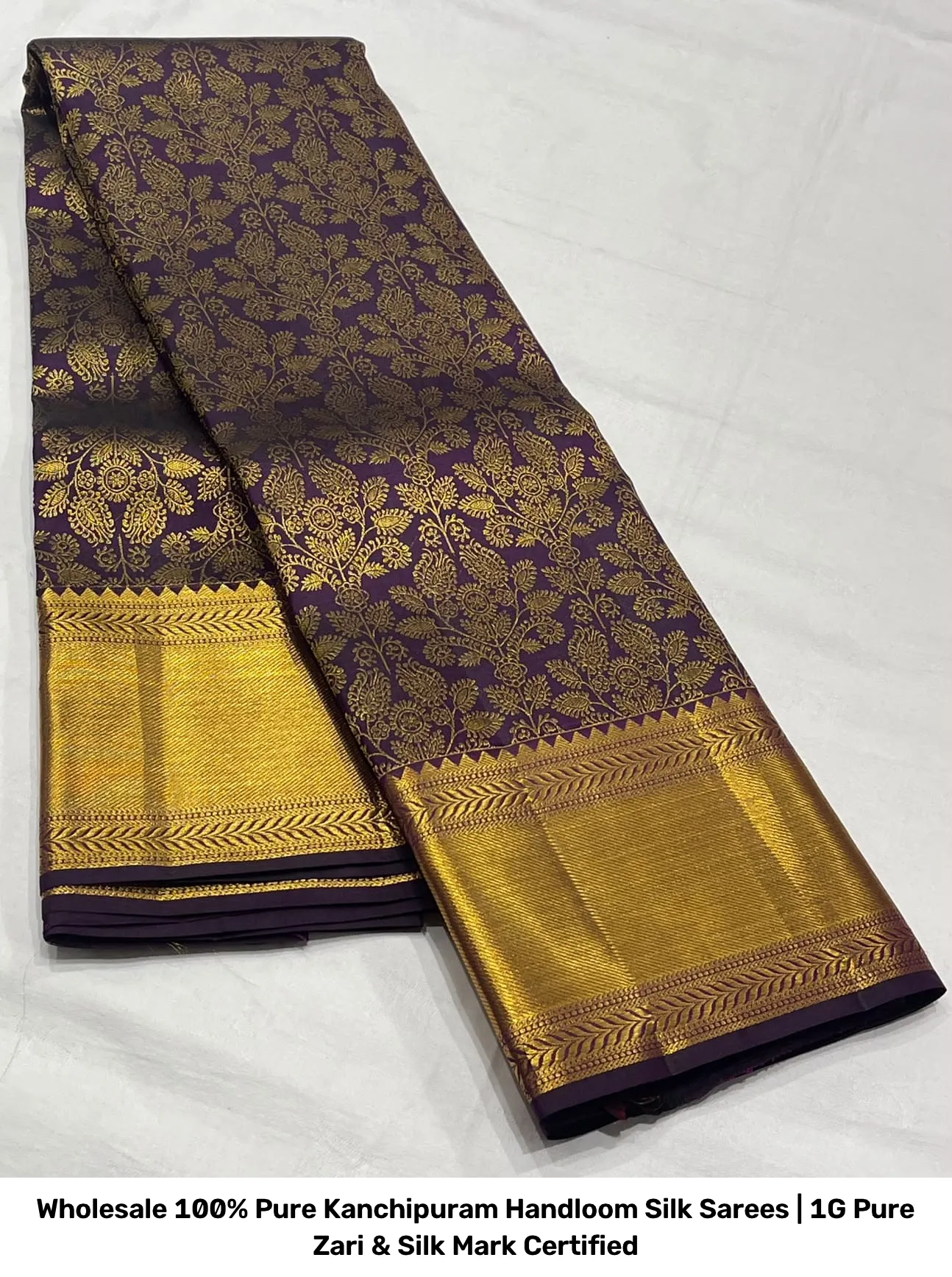 Wholesale 100% Pure Kanchipuram Handloom Silk Sarees | 1G Pure Zari & Silk Mark Certified 2